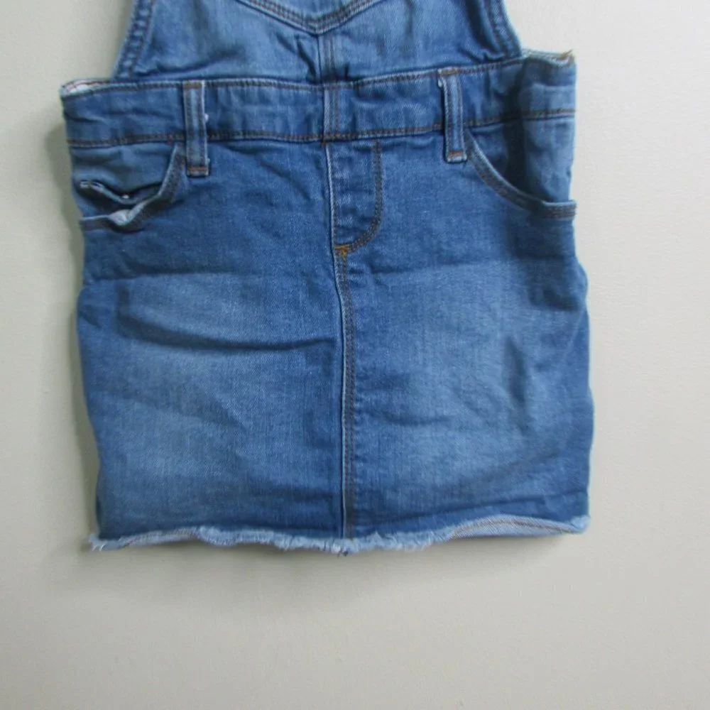 Old Navy Overall Dress Girls 4T Blue Denim Raw Hem
